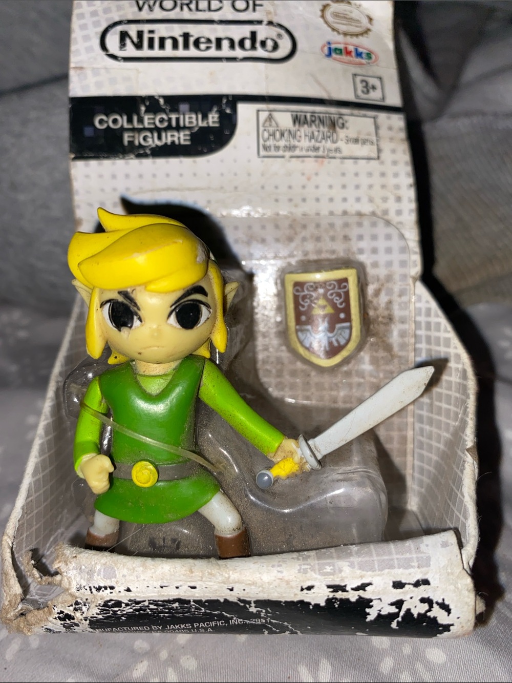 Nintendo Link Figure with Green Outfit and Yellow Hair
